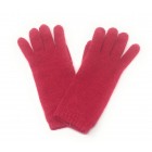 Luxury Lambswool Gloves - Ladies - Longer Cuff Style - Raspberry